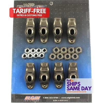 Elgin ICE410738, Set of 8 Natural Steel Sbc Black Ice Rocker Arm Kit 1.6 Ratio ( - Image 1 of 4