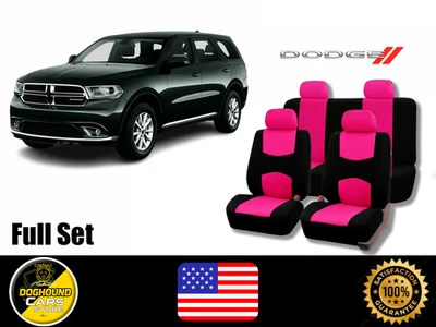 Juego completo de fundas de asiento rosa para todos Dodge ajuste transpirable ajustable de alta calidad Foto 1 de 4