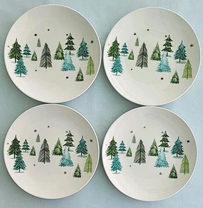 Set of 4, Lenox, Balsam Lane, 8 Inch Plates. Christmas Tree. - Picture 1 of 9