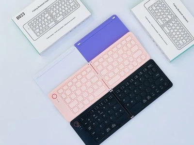 Ultraflache faltbare Tastatur Kompatibel Bluetooth Tragbare Büro Tastatur - Bild 1 von 4