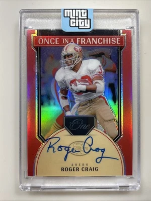 2024 帕尼尼 One 罗杰·克雷格签名/60 红色-一次特许经营-编号 358 49ers — 第 1/2 张图片