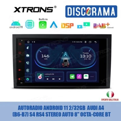 AUTORADIO ANDROID 11 2/32GB  AUDI A4 (B6-B7) S4 RS4 STEREO AUTO 8" OCTA-CORE BT - Immagine 1 di 4