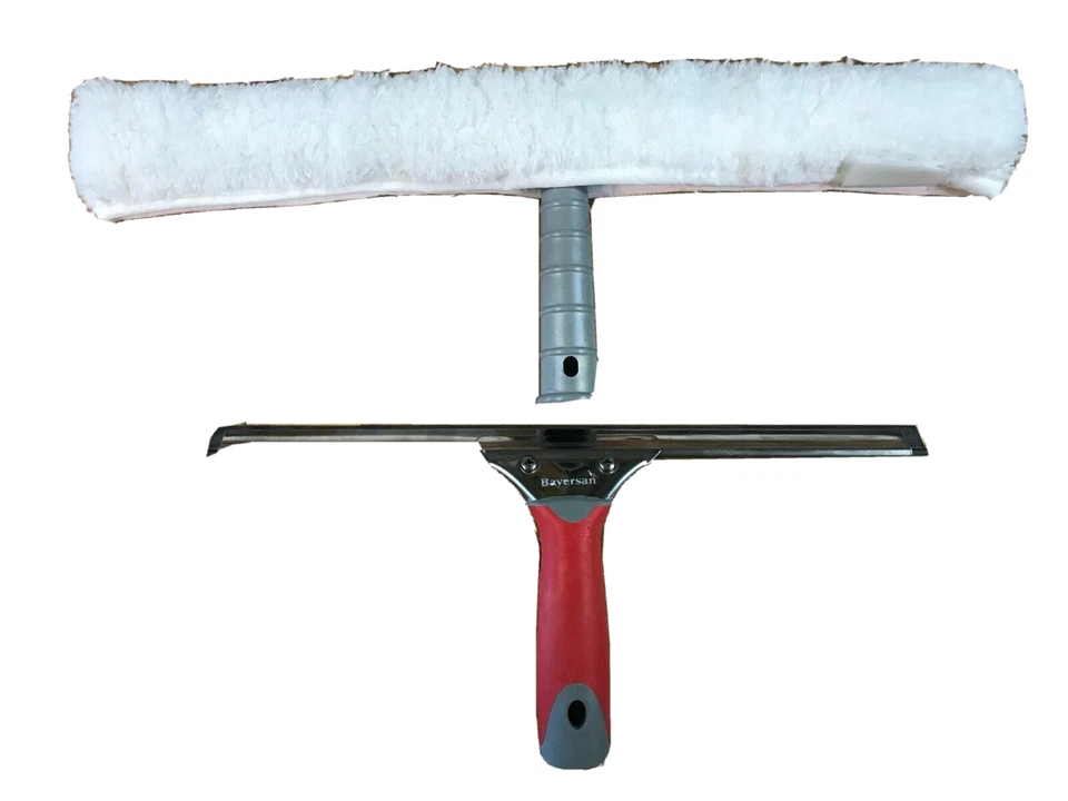 BAYERSAN 14'' PRO SQUEEGEE AND 18'' T-BAR WITH MICROFIBER WASHER