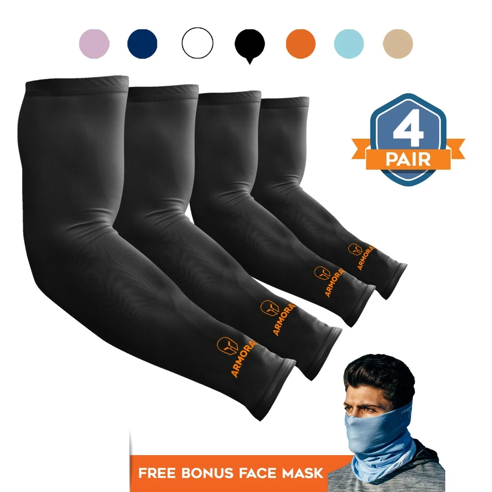 Mangas de compresión para tatuajes de 1 a 5 pares NEGRAS para hombres mujeres Foto 1 de 4