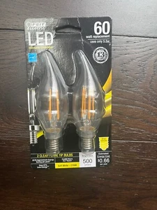 E12 LED Chandelier Bulbs, 60 Watt Equivalent, SolftWhite 2700K, Dimmable Chan…. - Picture 1 of 4