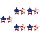 10 Pcs Patriotic Wooden Star 4th of July Americana Home Decor Dining Table