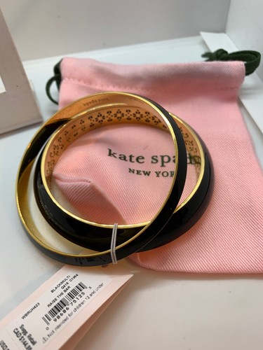 $128 Kate Spade Alza l'asticella braccialetti neri K1E