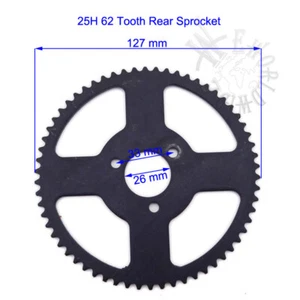 25H 62 Tooth Rear Sprocket For Chinese 47cc 49cc Pocket Bike Mini Moto - Picture 1 of 4