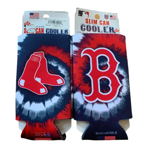 Boston Red Sox Tie Dye MLB Slim Can Cooler Cover