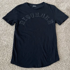 Zara Man Disorder Stitch Black T-Shirt Mens Small - Picture 1 of 5