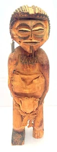 Carved Wood Dogon Ancestor Statue Ewe Togo Doll Figure African Antique - Picture 1 of 8