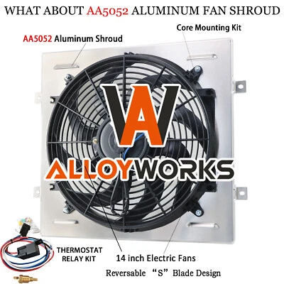 ELECTRIC FAN+SHROUD+RELAY Fit 1964 1965 1966 FORD MUSTANG FALCON MERCURY COMET — 第 1/4 张图片