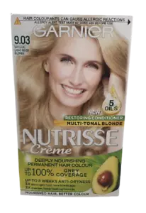 Garnier Nutrisse Creme Permanent Hair Colour 9.03 Natural Light Beige Blonde - Picture 1 of 1