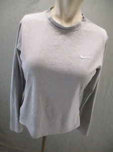 NIKE DRI-FIT Size M Kids Unisex Gray Crew Neck Long Sleeve Athletic Top 786 - Picture 1 of 8