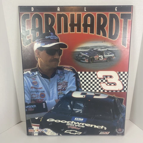 2000 Starline 16x20 Dale Earnhardt NASCAR Ready to Hang Plaque Cover