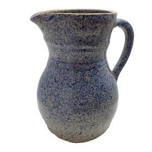 Vintage Art Pottery Pitcher Speckled Jerry Brown 12-93 Alabama Decor Vase Jar - Picture 1 of 12