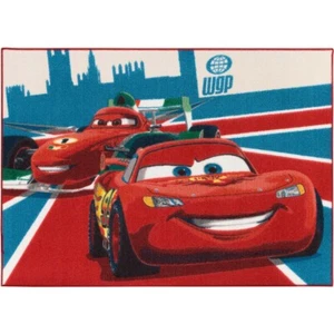 Kinderteppich Cars 2 McQueen & Francesco 95x133cm rot blau (8,95€/1Stk) - Bild 1 von 2