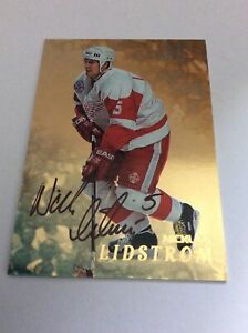 NICKLAS LIDSTROM 1998-99 Be A Player Detroit Red Wings NHL Autograph #197 - GOLD