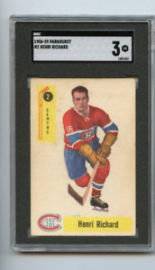 1958 Parkhurst Henri Richard Montreal Canadiens  #2  🚀⚾️ SGC Graded 3