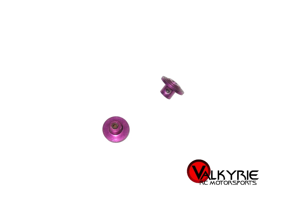 Vintage RC Trinity Pan Car & Off Road Wing Buttons Aluminum Purple (2) Used - Image 1 of 1