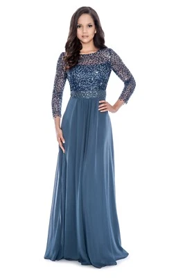 ¡Nuevo con etiquetas! Vestido Color Acero Talla 16 Foto 1 de 2