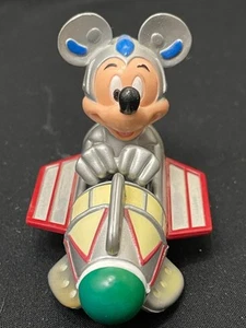 Vintage Disney Mickey Mouse Spaceship Rocket Push toy - Rare! - Picture 1 of 7
