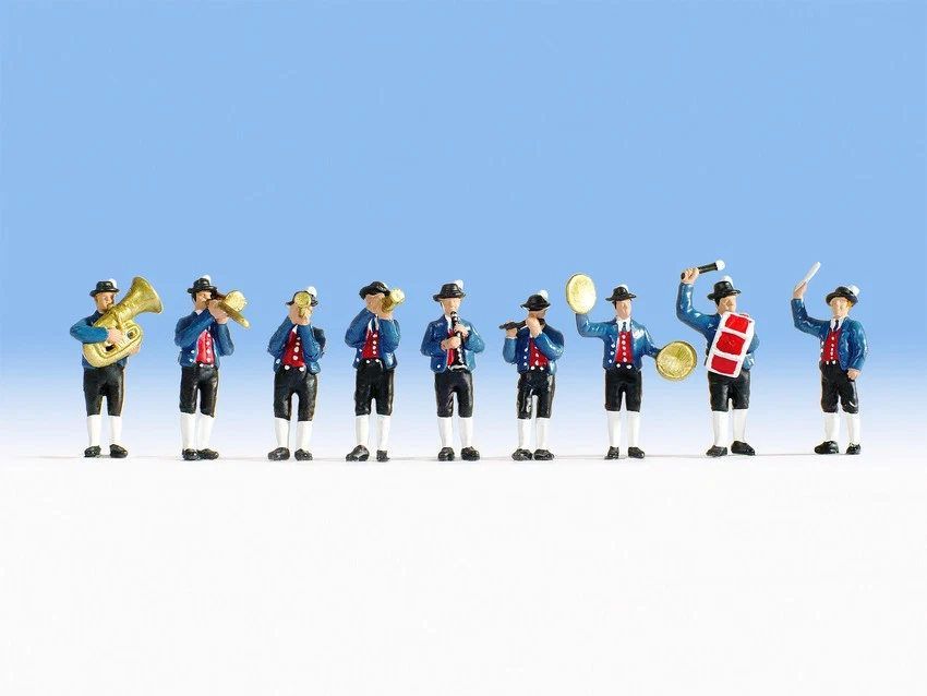 Banda de música Still 15580 HO con trajes alemanes azules (juego de 9) Foto 1 de 1