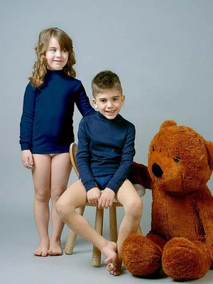 3 Maglia Lupetto Bambino Bambina Manica Lunga Caldo Cotone Invernale Bimbissimi - Immagine 1 di 4