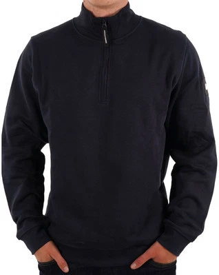 Weekend Offender Kraviz 1/4 Zip Sweatshirt Navy - Image 1 of 3