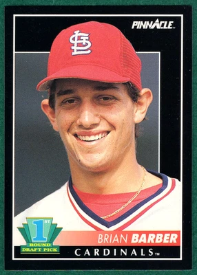 Brian Barber - 1992 Pinnacle #298 - St. Louis Cardinals Draft Pick Baseball Card - Image 1 of 2