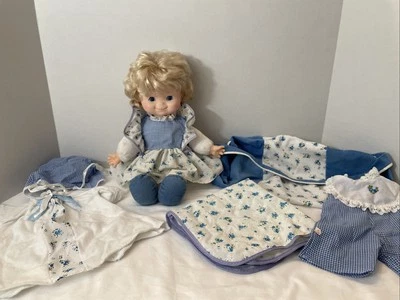 Vintage Eegee Goldberger Doll, Soft Body - Baby Girl Doll W/ Accessories RARE - Image 1 of 4