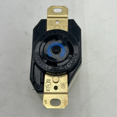 HUBBELL 30AMP HBL2620 L6-30R TWIST-LOCK 2 POLOS 3 CABLES RECEPTÁCULOS 250V. Foto 1 de 2