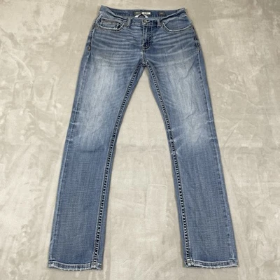 BKE Buckle Alec Jeans Mens 31L (31x31) Straight Leg Stretch DISTRESSED - Image 1 of 4