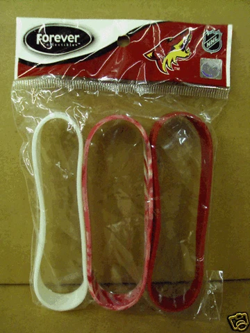 Phoenix Coyotes 3 Rubber Wristbands Bracelets New Cover