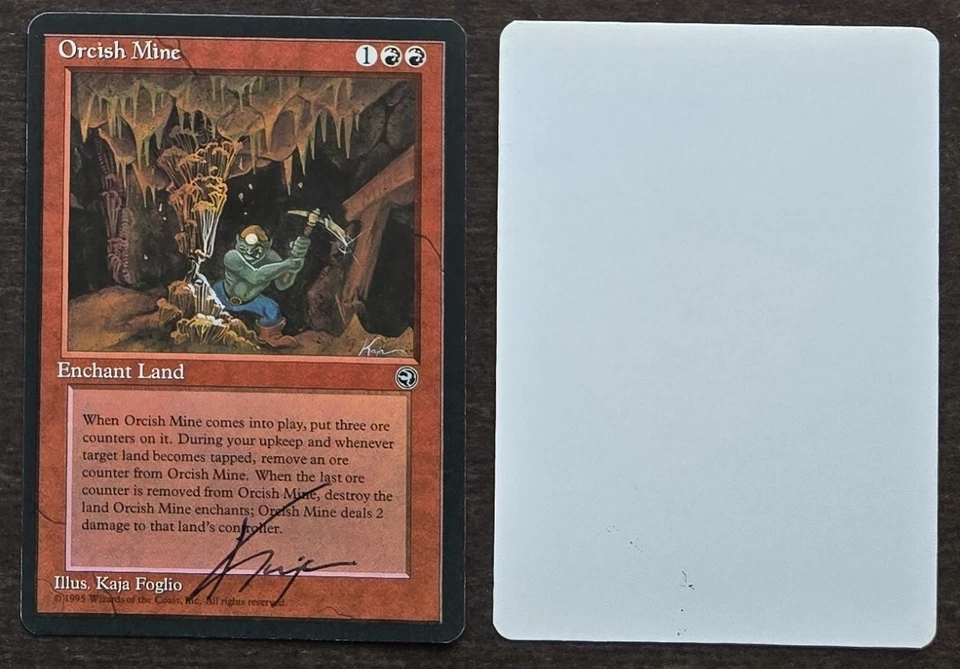 SIGNED MtG Magic Kaja Foglio Artist Proof _ Homelands _ Orcish Mine _ VHTF 1/50! - Image 1 of 3