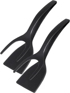 2er Pack Eier Flipper Spatel Zange 2 in 1 Grip & Flip Küche Kochen Werkzeug - Bild 1 von 6