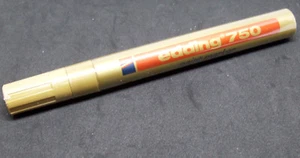 3 Edding 750 Lackmarker gold wasserfest 2-4 mm Rundspitze Lackstift Stifte Neu - Bild 1 von 1