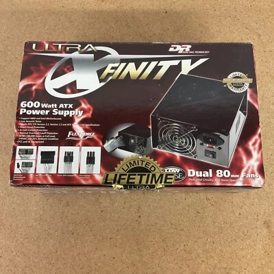 Ultra Xfinity ULT-31848 600W Power Supply XF600BK New  - Image 1 of 3