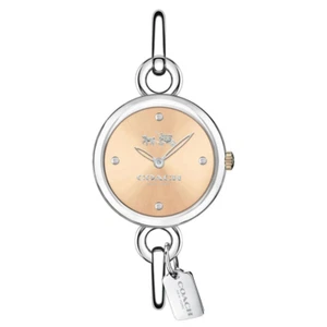COACH 14502688 Hangtag Silver Tone Stainless Steel Bangle Band Women's Watch - Picture 1 of 5