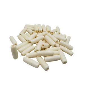 50 piezas Cuentas de tubo grueso de hueso de búfalo 1" té blanco manchado marrón negro - Imagen 1 de 5