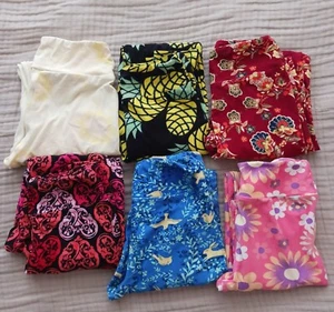 Lot of 6 ~Lularoe~ Tween unicorn leggings-pineapples floral birds valentine's - Picture 1 of 1
