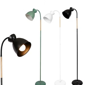Black Adjustable Floor Lamp E27 60W Max, Industrial Metal Light for Living Room - Picture 1 of 43