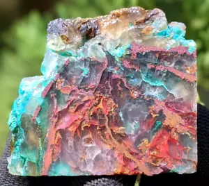 35 gr Rare Chrysocolla with Copper in chalcedony Collector pieces AAA 2SEP29 - Picture 1 of 5