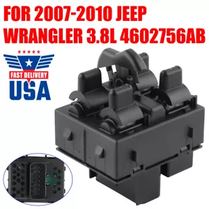 For 2007~10 Jeep Wrangler 4 Door 4602756AB Master Power Window Switch Front Left - Picture 1 of 15