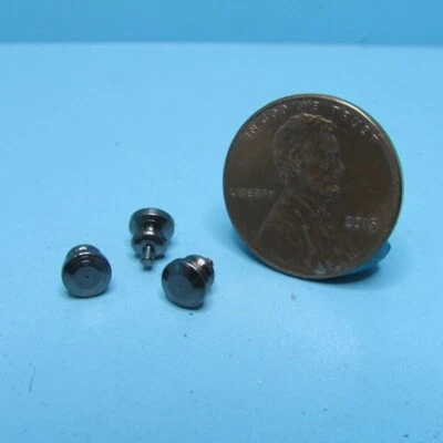 Dollhouse Miniature Pewter Door Knob Set of 3 CLA05533 - Image 1 of 2