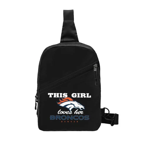 This Girl Loves Her Denver Broncos Chest Package Folding Cross-body Bags Cover