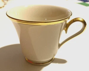 6 Eternal by Lenox Kaffeetassen breit Goldrand Goldrand creme Korpus b210 - Bild 1 von 5