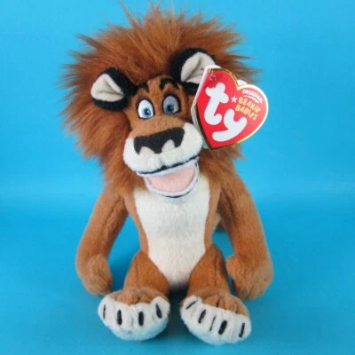 Ty Beanie Baby Alex The Lion 🦁 From Madagascar, Retired Collectible Plush w Tag - Image 1 of 4