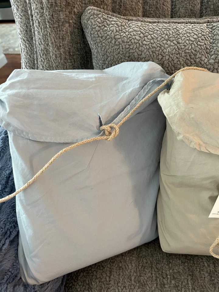 Juego de sábanas Restauración Hardware ITALIANO VINTAGE LAVADO 464 PERCAL Queen, azul lt Foto 1 de 1