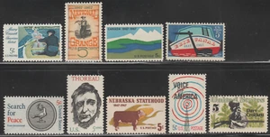 US 1966-67 SC# 1322 - 1330 - Nine different stamps - M-NH Lot # 117  - Picture 1 of 2